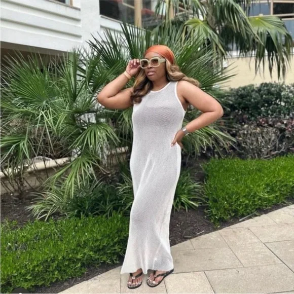 FE Noel x Target Crochet Maxi Coverup Dress - Picture 3 of 8